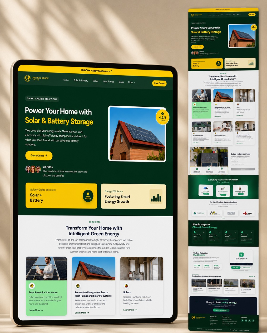 Golden Globe renewable energy website